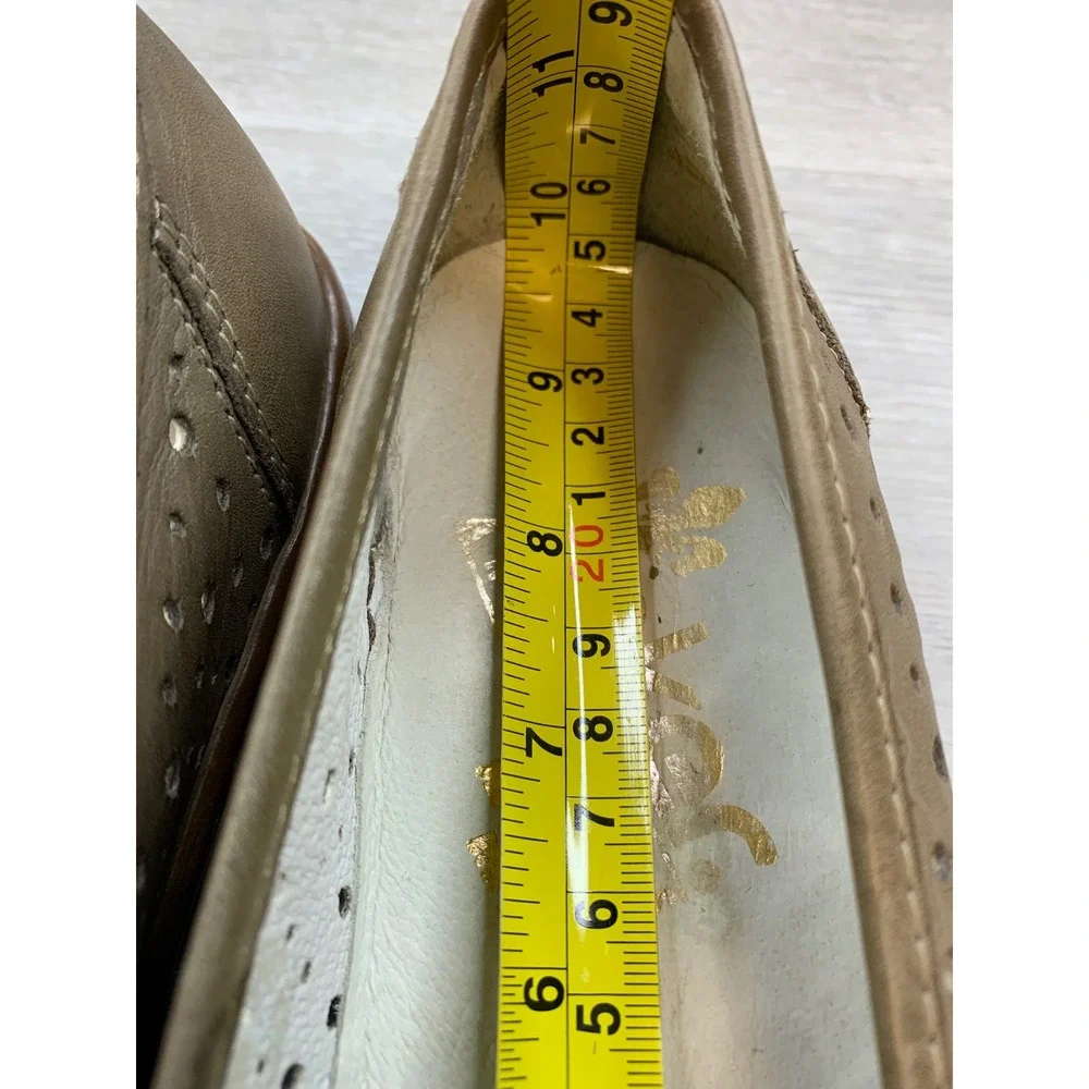 Rieker Women's Brown Leather Perforated Slip On Loafers Size 39 EU 8 US Shoes